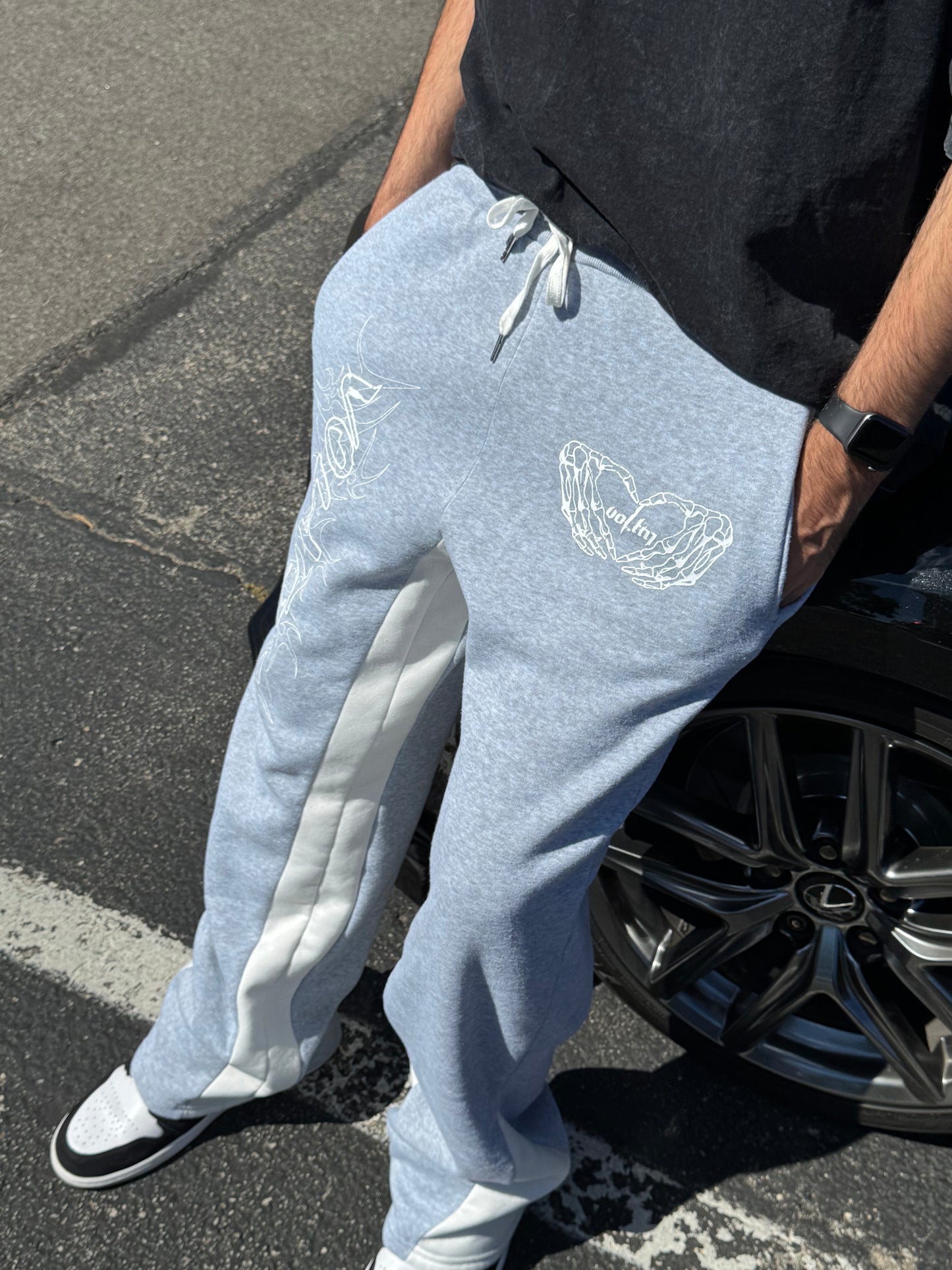Baggy Two-Tone Sweatpants