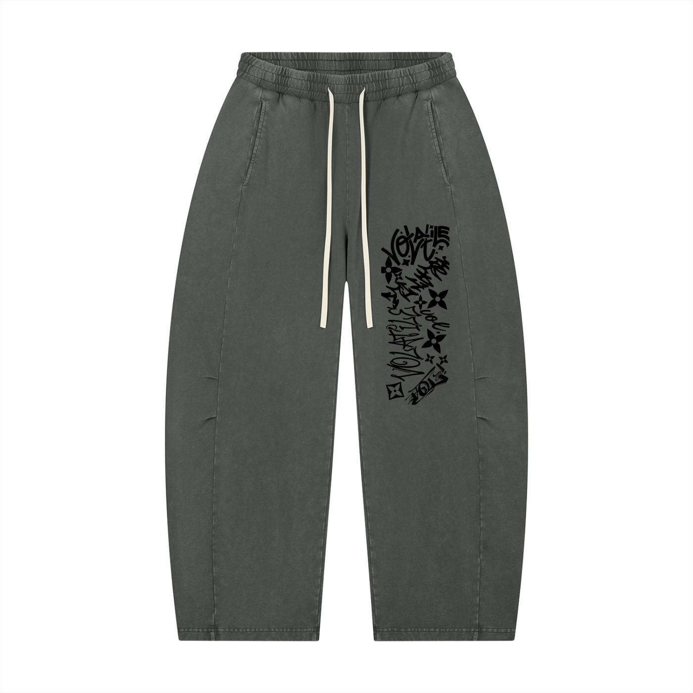 Tagged Over Barrel Leg Pants
