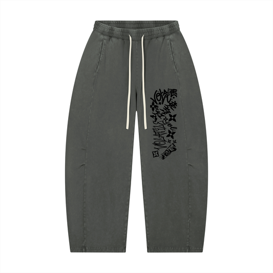 Tagged Over Barrel Leg Pants